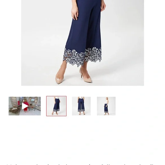 Isaac Mizrahi Live! Pebble Knit Culottes - Picture 1 of 7